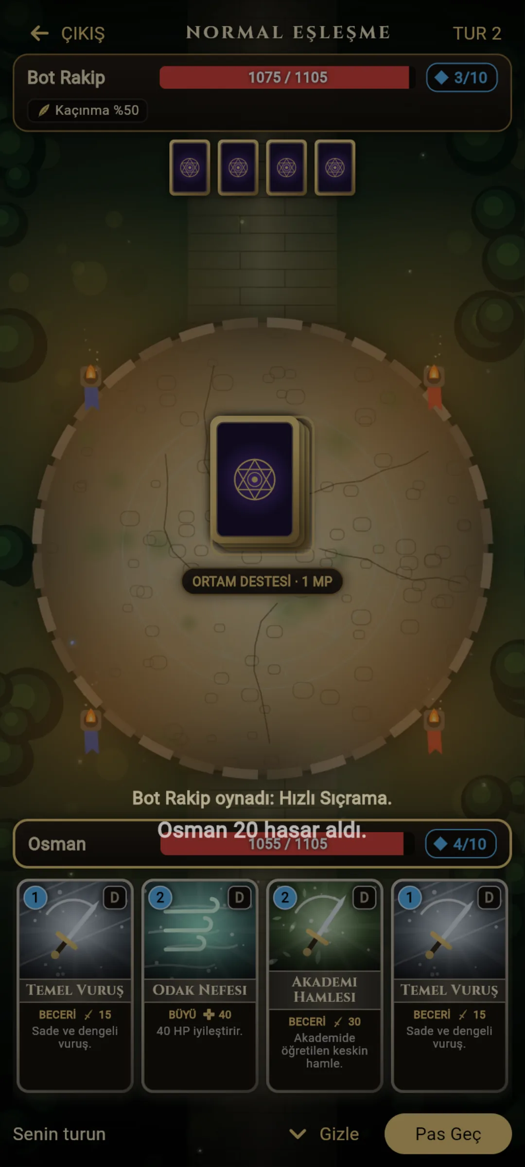 Aether World savaş ekranı