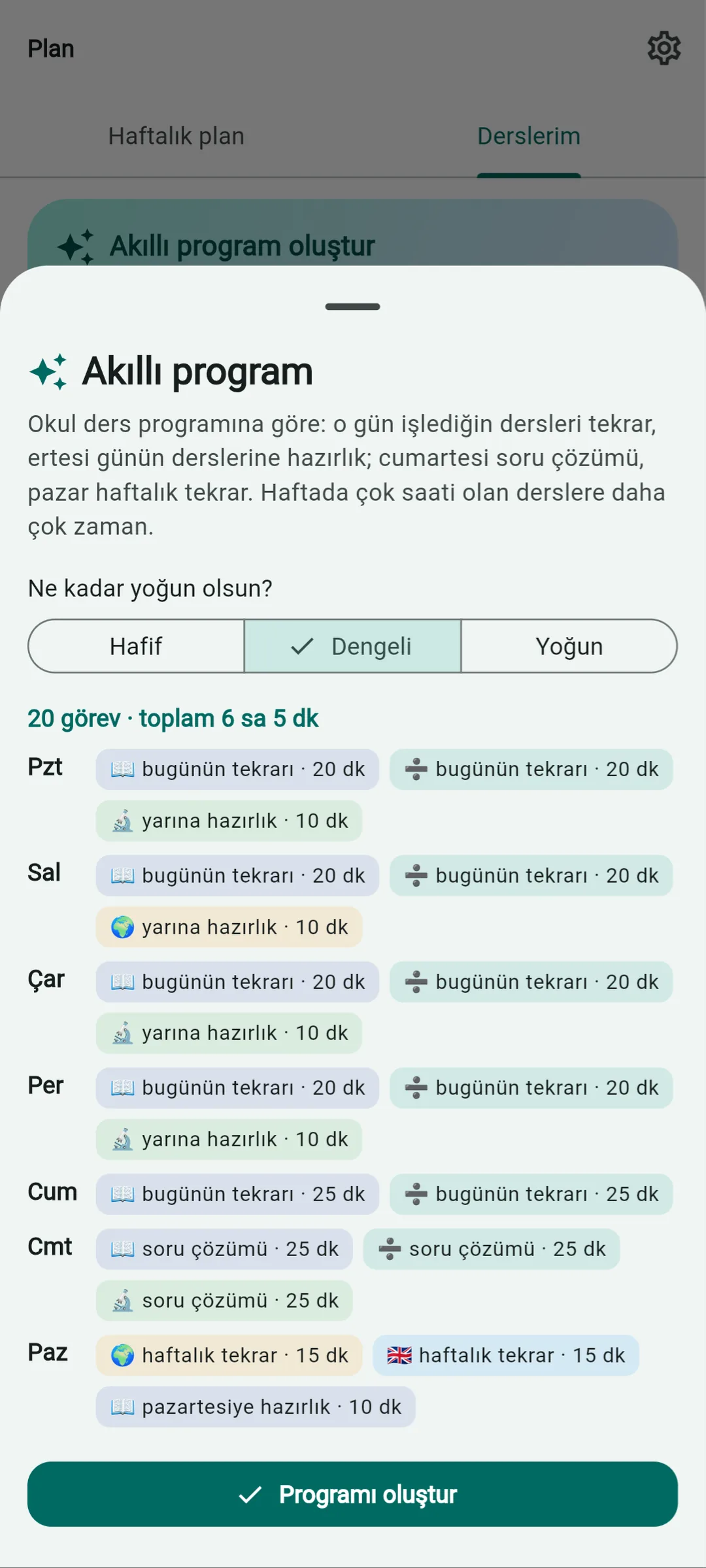 DersAsistanım akıllı program